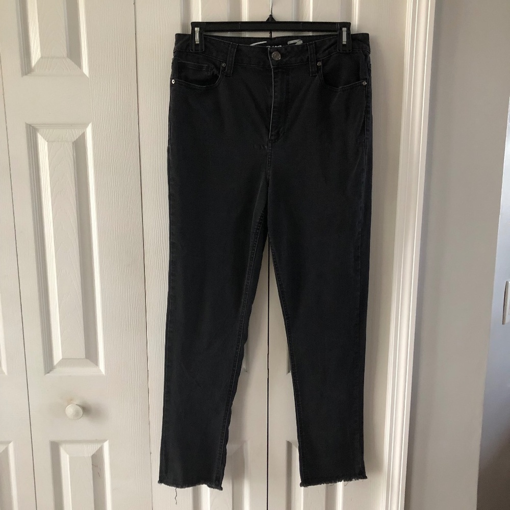 Womens' jeans by Seven7, 16, Black, Hi rise, Raw hem